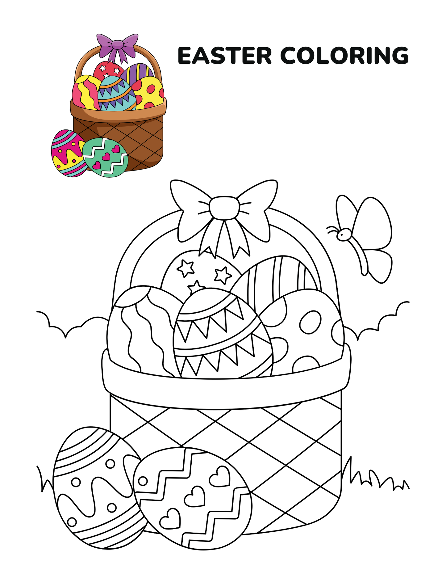 Easter Activity Kids + Easter Coloring Book